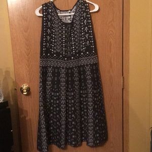 Grey and White Sweater Dress